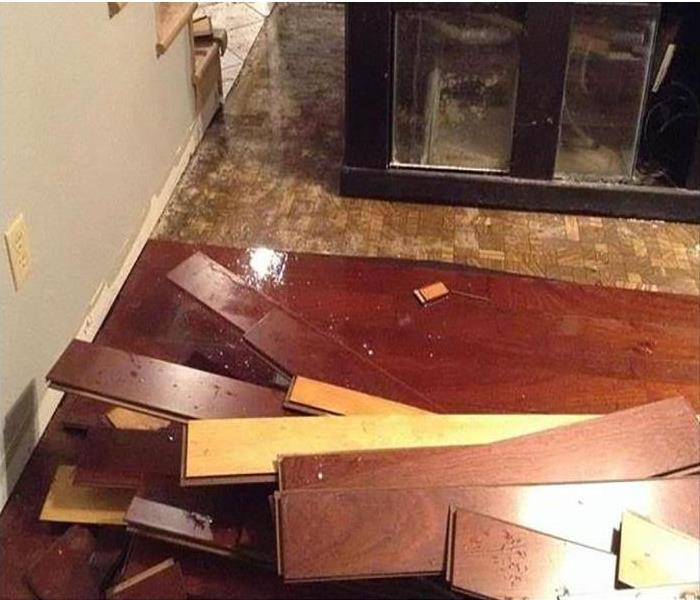 water damaged wood flooring