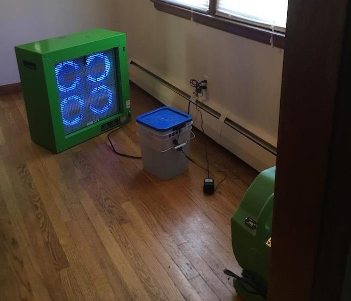 Hydroxyl generator in living room on hardwood floor